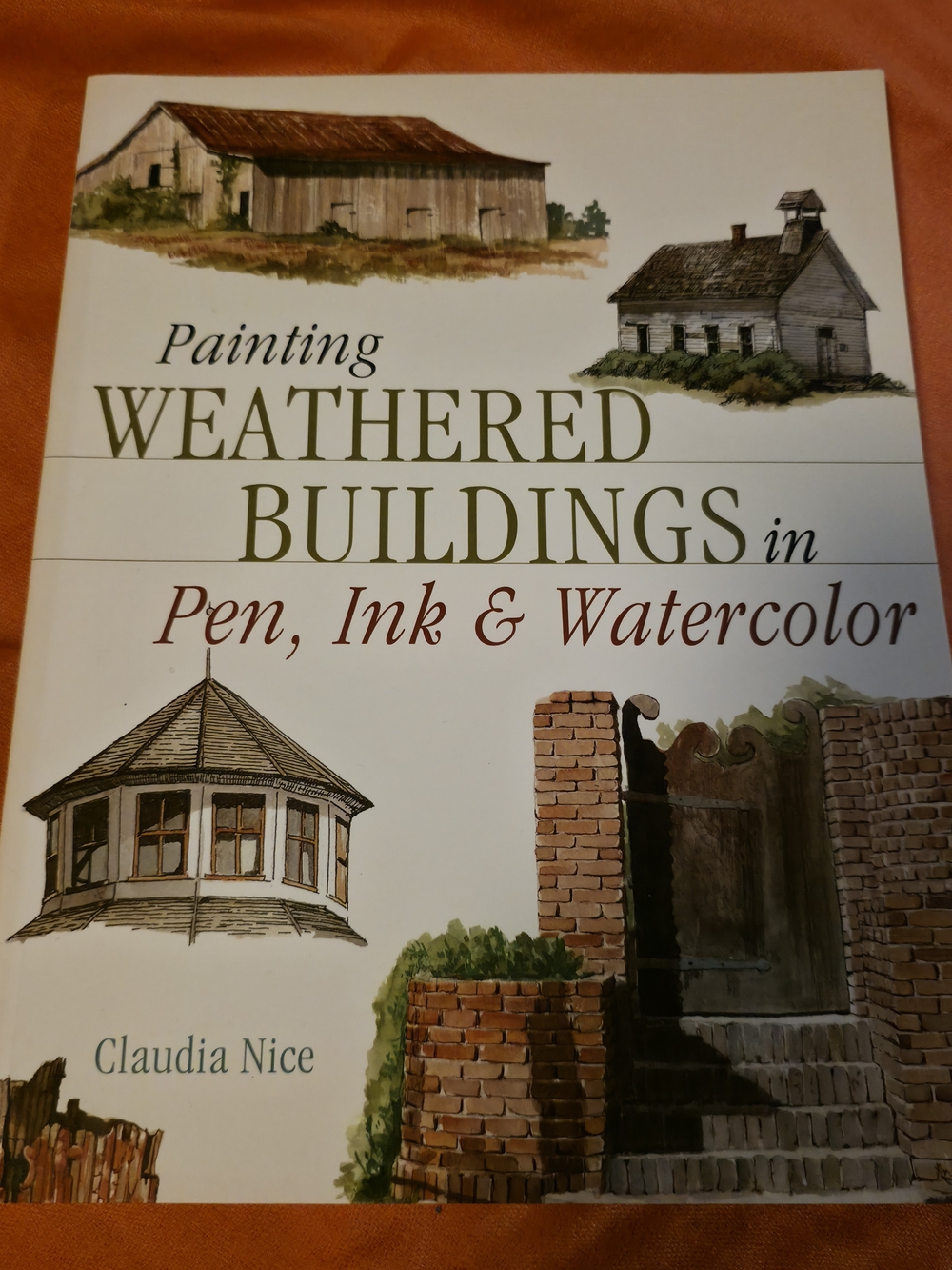 4/$25 Deal! art class Weathered Buildings In Pen, Ink And Watercolour